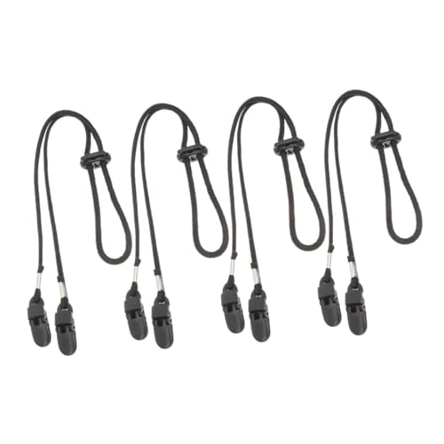 Beavorty 4Pcs Adjustable Hat Strap Clips Windproof Retainers for Fishing Boating Outdoor Sports Removable Chin Straps for Comfortable and Secure Fit
