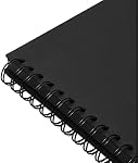 Juvale Spiral-Bound Album de scrapbook - Ruban en soie pour le mariage - Albums photo en papier noir durable - Kit complet de fournitures de scrapbooking, 80 Pages - 12.25 x 12.25 dans, noir