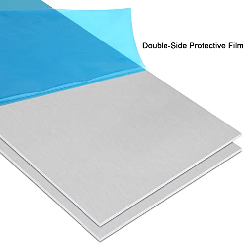 2Pack 6061 T651 Aluminum Sheet Metal 6" x 12" x 1/16"(0.06”) Flat Plain Thin Aluminum Plate Covered with Protective Film, 1.5mm Heat Treatable Rectangle Aluminum Metal Plate for Crafting, lndustry - Image 3