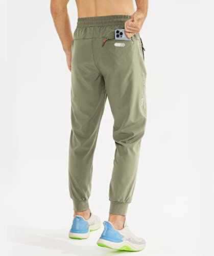Purltoan Jogging Sweatpants For Men Lightweight Quick Dry Athletic Pants With Zip Pockets Tapered Hiking Running Exercise Sports Pant Silversage S #TOP1