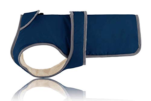 RC GearPro Reversible Stormguard Design Winter Hund Weste Reflektierende wasserdichte Winddicht Haustier Mantel Kaltes Wetter Warm Puppy Jacket (L, Blue) Cover