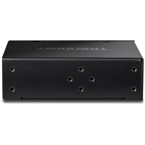 Image of TRENDnet 5-Port Industrial Gigabit PoE++ Powered DIN-Rail Switch with PoE Pass-Through, TI-B541, Ethernet Splitter, 65W Power Budget, NDAA & TAA Compliant, Lifetime Protection, Black