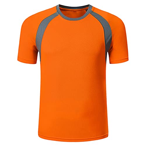 Kids Boys Short Sleeve T-Shirts Quick Dry Gym Football Running Athletic Shirt Sports Performance Tee Activewear