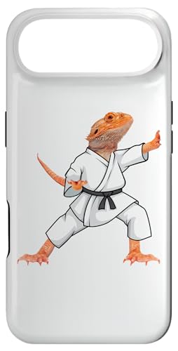 Funny Bearded dragons doing Karate Samurai Ninja lizard �X�}�z�P�[�X iPhone Air �p