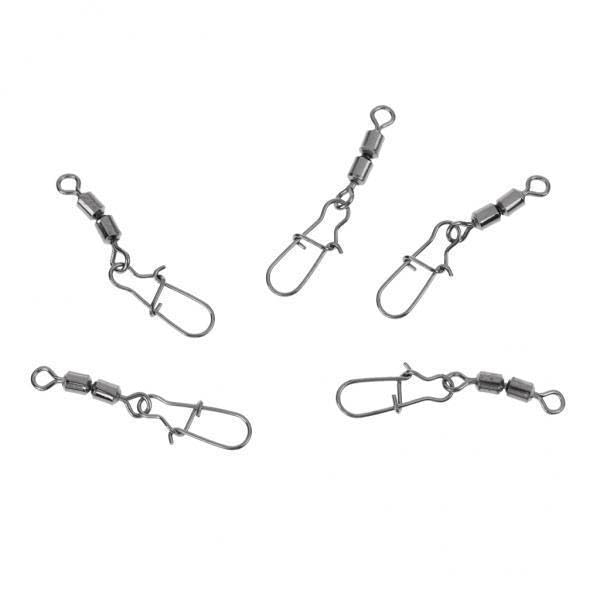 ATORSE 6xBarrel Swivel Ring Fastlock Fishing Pin Snap Connector Accessories 6# 5Pcs- Sporting Goods- Fishing- Terminal Tackle- Swivels & Snaps-picture-10
