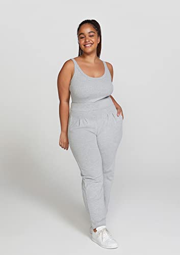 Calça Básica Feminina Em Malha Com Cintura Alta