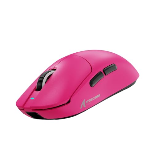 ATTACK SHARK X8SE Mouse for Large Hand, 55g Superlight, PixArt PAW3311 Gaming Sensor, BT/2.4G Wireless/Wired, Adjustable DPI up to 25000, 500mAh Battery (Berry Red)