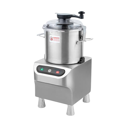 Restaurantware - Hi Tek 17.1 x 17.1 x 26.4 Food Processor, 1 Electric Food Chopper - Includes 8 Liter Single Speed Bowl Cutter, 1 HP, Stainless Steel Batch Bowl Food Dicer, 800W, 1725RPM