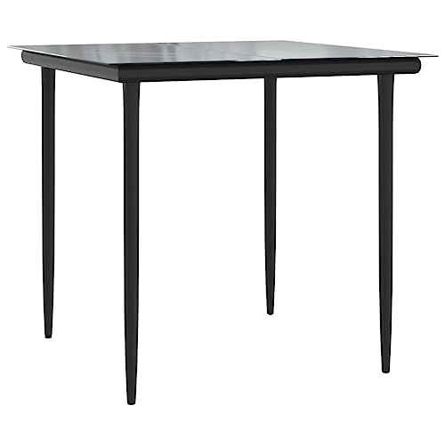 Table extérieure avec chaise en acier et textilène ensemble de jardin