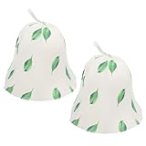 Homoyoyo Gorros de Sauna de Fieltro Transpirables Reutilizables para Mujer, 2 Piezas, Diseño Hojas, Protección contra Calor, para Baño, SPA y Sauna Portátil