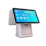 VXDEFP Caja Registradora Caja registradora Catering Leche Té, Supermercado Tienda de conveniencia Madre y bebé Pantalla táctil Pantalla Dual Caja registradora Máquina integrada(Dual Screen)