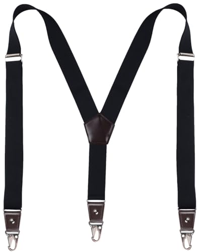 Image of Suspenders for Men with Snap Hooks Adjustable 1.4 inch Wide