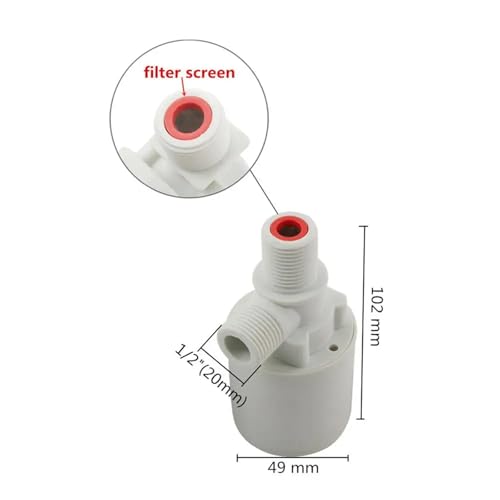 Válvula de control de nivel de agua vertical de 1/2 pulgada para tanque 3