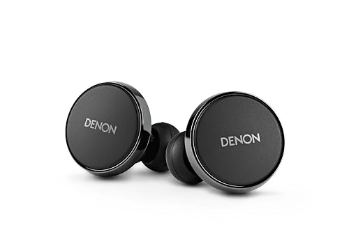 Denon PerL Pro True Wireless Earbuds - Adaptive Active Noise Cancelling, Personalized Sound with Masimo Adaptive Acoustic Technology, Spatial Audio, Long-Lasting Battery, Wireless Charging, Black