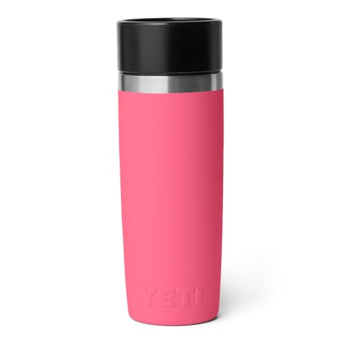 Image of YETI Rambler 16 oz Travel Bottle, Stainless Steel, Vacuum Insulated with Leakproof Commuter Cap, Tropical Pink