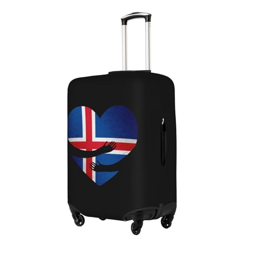 Travel Luggage Cover Iceland Icelander Flag Heart Fashion Washable Baggage Suitcase Protector Fit For Luggage Small2