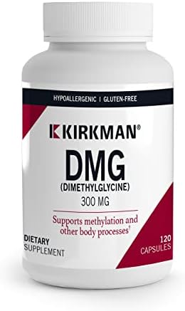 Kirkman - DMG (Dimethylglycine) 300 mg - 120 Capsules - High Potency - Supports Methylation - Hypoallergenic