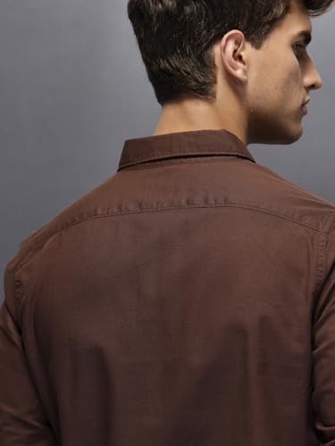 Image of WROGN Men's Pure Cotton Shirt | Solid | Slim Fit