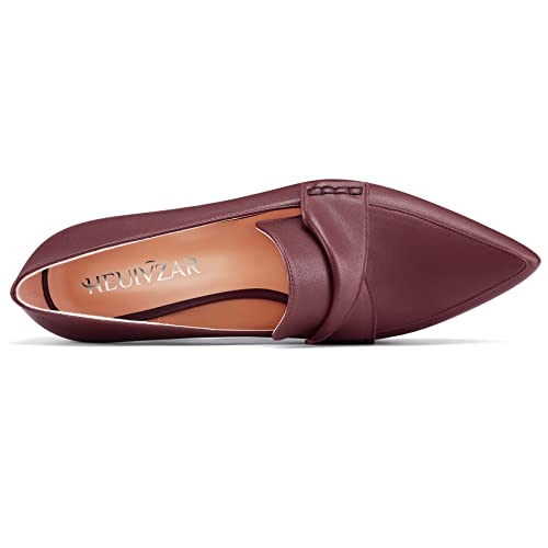 HEUIVZAR Womens Platform Chunky Block High Heel Closed Pointed Toe Shoes Slip On Shopping Dress Pumps Matte 4 Inch4