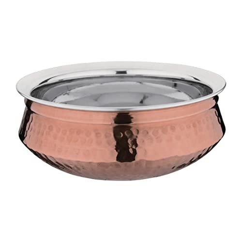 Olympia Medium Handi Serving Dish Copper 660ml - Bowl for Side Dishes, Curry for Hot and Cold Food FE298