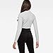 G-STAR Ribbed Slim Fit Funnel Neck Long Sleeve Shirt, Light Charcoal Heather, Small