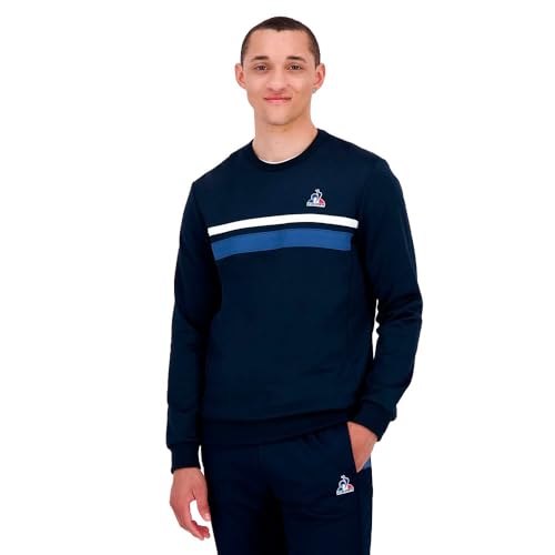 Sweat-Shirt Le Coq Sportif Heritage SP Crew Homme Bleu Sky Captain L