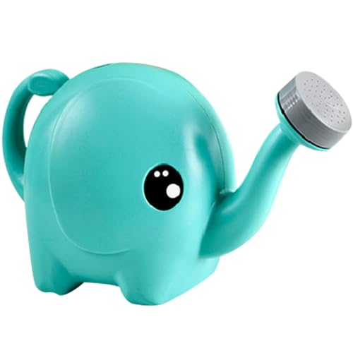 Annaffiatoio a forma di elefante Annaffiatoio in plastica carino da 2, 5 litri con testa di irrigazione per bambini con beccuccio lungo Blu
