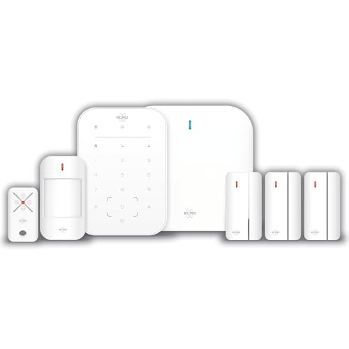 ELRO AS98S Home2 Système d'alarme sans Fil Fin - WiFi - Fonction GSM - comme Meilleur testé - avec Station de Base, Panneau de contrôle, détecteur de...