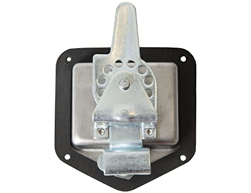 Image of Buyers Products L8815 T-Handle Latch, 2 Pack, Locking Single Point Latch with Gasket & 2 Keys, Polished Stainless Steel, for Truck Bed Tool Boxes, Trailer Doors, RVs, Campers, Truck Cap Latch