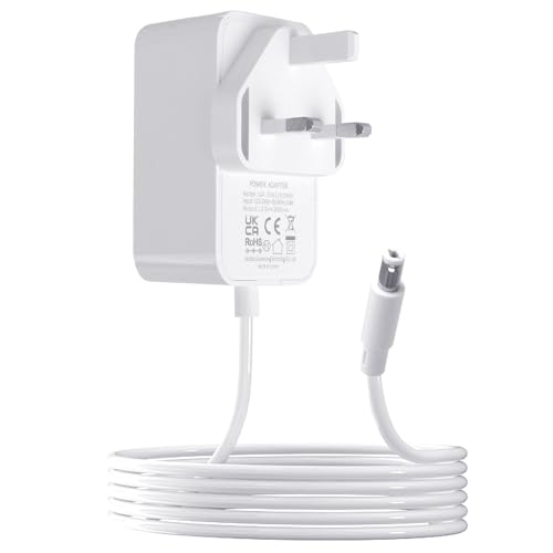 12V Power Adapter for BT Openreach ONT EchoLife HG612 Fibre optic Modem Replacement Cable for EE Router Smart Hub Nail Lamp 1.5M Power Supply Cord White Charger 1.5M UK Plug