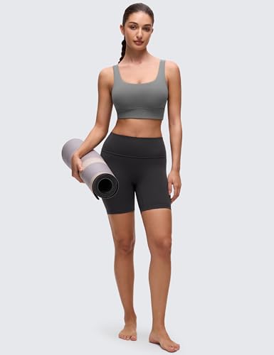 Image of CRZ YOGA Butterluxe U Back Sports Bras | Light Support, Removable Pads, Yoga, Extremely Soft, Longline, Scoop Neck, Wide Straps, for Women