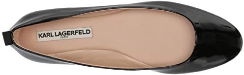 Karl Lagerfeld Paris Women's VADA Ballet Flat, Black Patent, 7.5 | Image 4