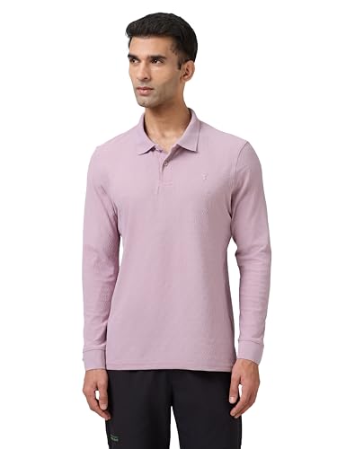 Image of TECHNOSPORT Men's Slim Fit Textured Active Out Full Sleeve T-Shirt for Gym, Sports & Regular Use