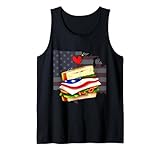 Sandwich drapeau américain fast food Débardeur