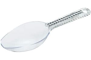 Sparkling Silver Gems Elegant Clear Bead Scoop with 6.5" Size