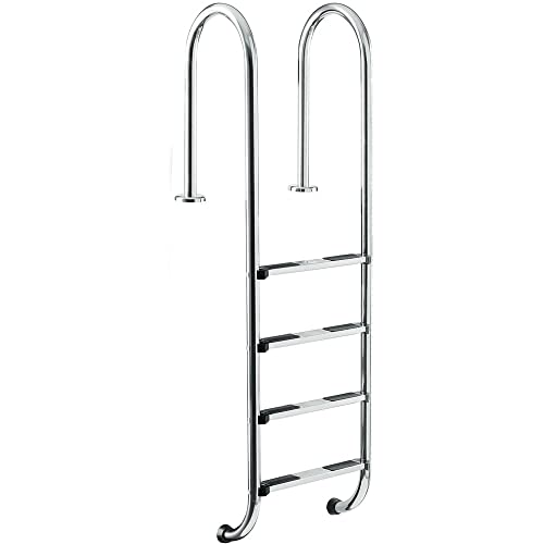 Escalera de piscina acero inoxidable 150 cm alto miniatura 1