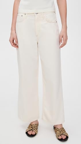 rag & bone Women's Featherweight Andi High Rise Wide Leg Jeans3
