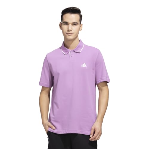 Image of adidas Men's Cotton Geometric Regular Fit Polo Shirt