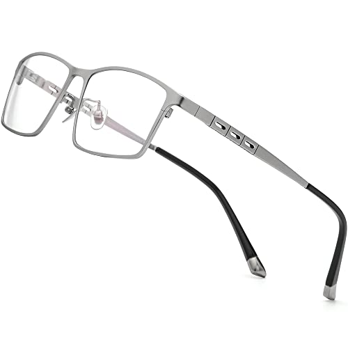 Image of FONEX Titanium Glasses Frame for Men,Square Eyewear Full Optical Eyeglasses F85641