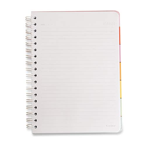 Caderno Wire-o Todas Juntas Pautado, Cicero, 4790, 18x24 Arco Íris, Multicolorido, Grande
