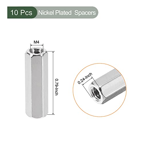 YOKIVE 10 Pcs M4 Spacers, Brass Hex PCB Standoffs Nuts, Keep Height Consistent, Great for Motherboard Circuit Board - Image 2