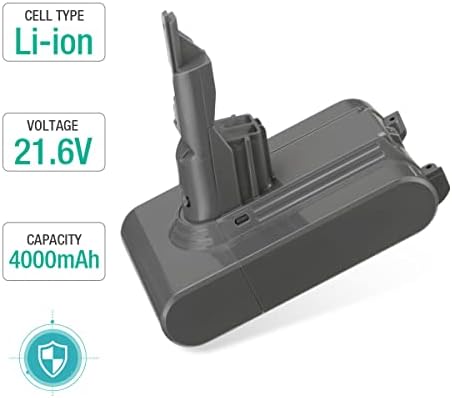 Powerextra Dyson V7 Replacement Battery 21.6V 4000mAh,Compatible for Dyson V7 Series,SV11 fluffy Motorhead,V7 Trigger,V7 Animal,V7 Abosolute,V7 Fluffy,Car+boat Vacuum Cleaner V7 Battery