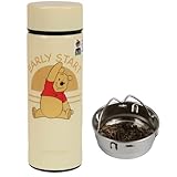 Winnie-Bear-Pooh Insulated Water Bottle with Tea Infuser, stainless Steel 380ml/12.85oz (Yellow)