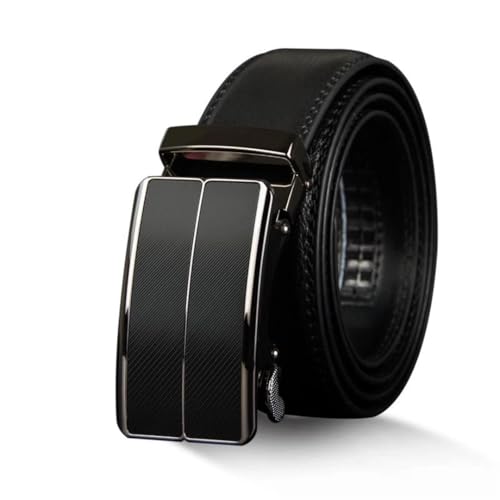 Male Adjustable Leather Belt Handcrafted Strap For Automatic Buckle Belts Cz070 Brown 120cm2