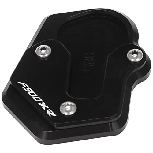 Yuikome Plaque de Support de Coussin D'Extension de BéQuille LatéRale de Pied de BéQuille de Moto pour F900XR F900 XR F 900XR 2020 (Noir) Cover