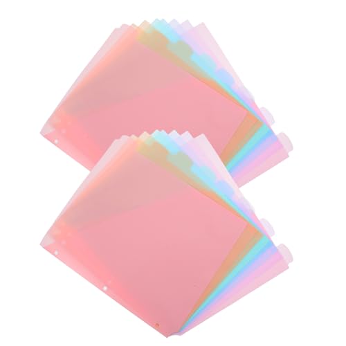 Carpeta de archivos BESTonZON con separadores de plástico y bolsillos para notas ordenadas