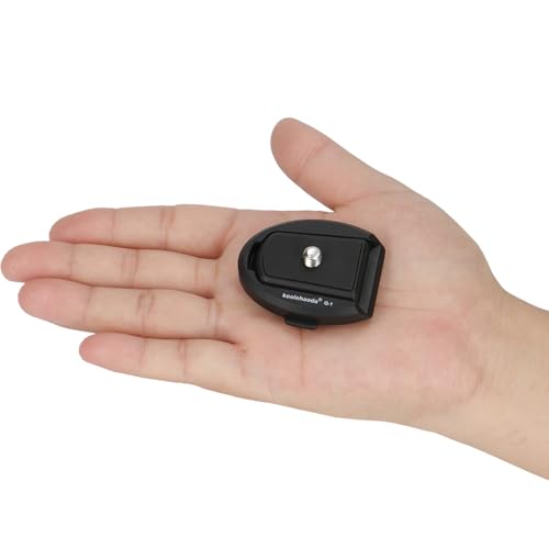 koolehaoda Quick Release Plate Accessory 2 Pieces Compact QR Plate with 1/4" Screw Compatibe with Tripod/Monopod/Selfie Stick/Compact Camera/Phone/Led Video Light - (Q-1 * 2)