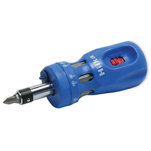 Hilka Tools 37012112 12-in-1 Stubby Ratchet Screwdriver, Blue