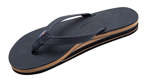 Image of Rainbow Sandals Women's Double Layer, Narrow Strap, Leather Sandals w /Arch