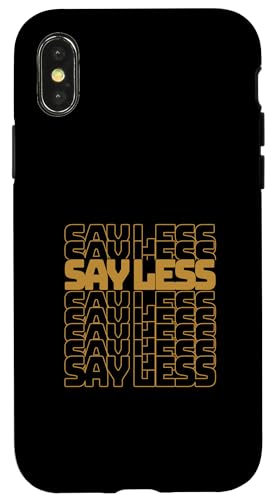 Brown Color Say Less-v2 �u���E�� �O���t�B�b�N �X�}�z�P�[�X iPhone X/XS �p